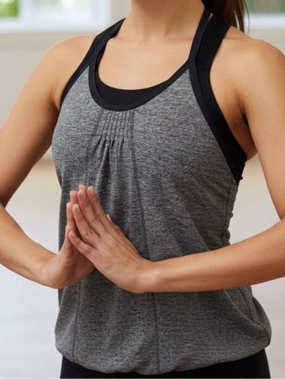 ✨Rare✨ LULULEMON Awareness Double Layer Bubble Tank Top Logo Straps Halter Yoga